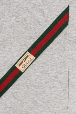 Gucci Kids GREY Blanket with logo