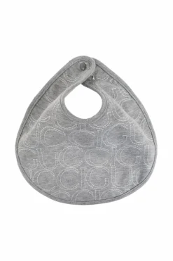 Gucci Kids GREY Cotton bib with embroidered logo