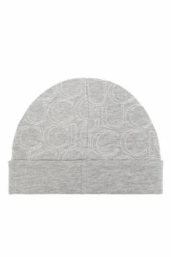 Gucci Kids GREY Cotton hat with embroidered logo