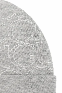 Gucci Kids GREY Cotton hat with embroidered logo