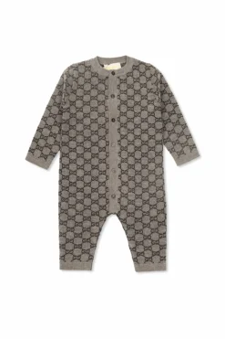 Gucci Kids GREY Rompers with 'GG' pattern