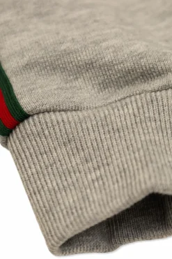 Gucci Kids GREY Sweatpants with 'Web' stripe