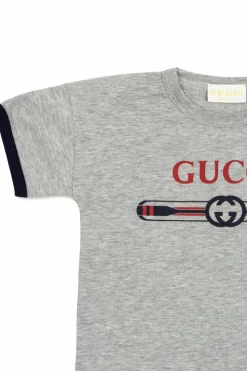 Gucci Kids GREY T-shirt with printed logo