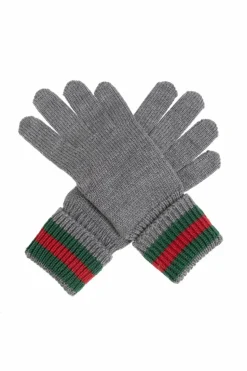Gucci Kids GREY Wool gloves