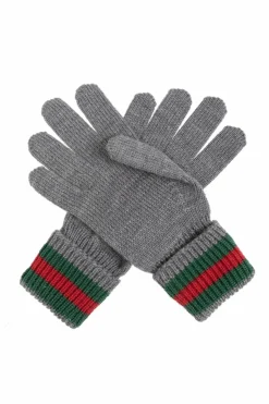 Gucci Kids GREY Wool gloves