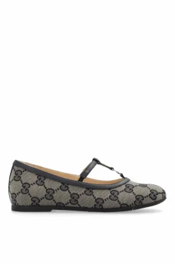 Gucci Kids NAVY BLUE Ballet flats with monogram