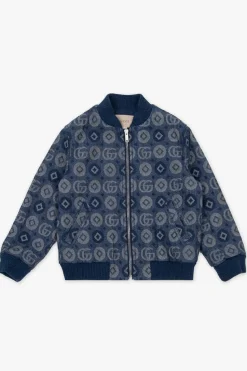 Gucci Kids NAVY BLUE Denim bomber jacket