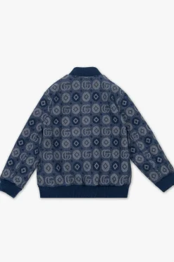 Gucci Kids NAVY BLUE Denim bomber jacket