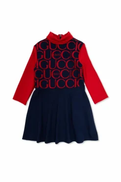 Gucci Kids NAVY BLUE Hooded dress