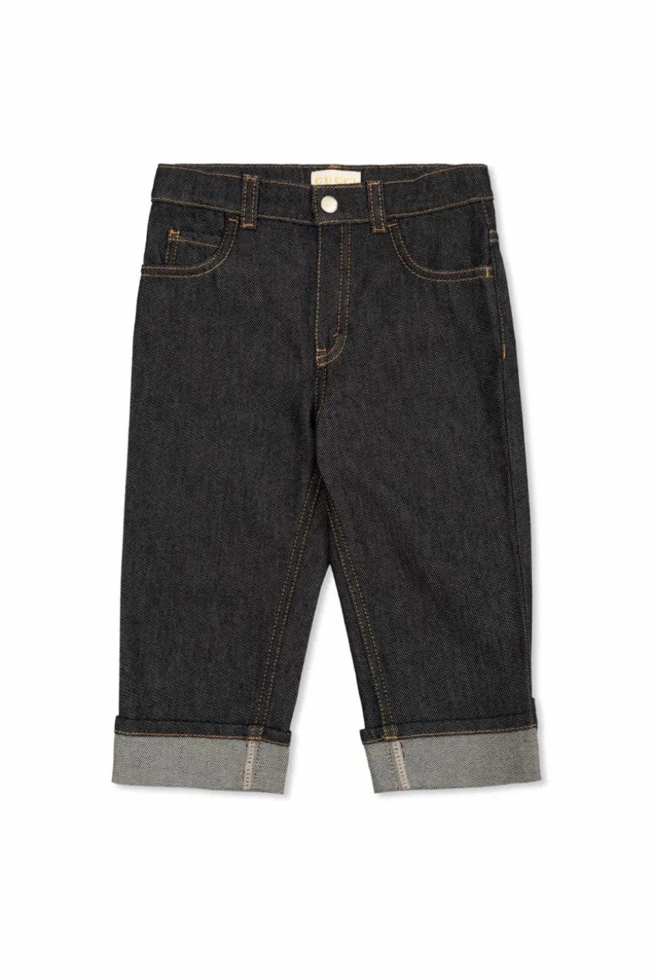 Gucci Kids NAVY BLUE Jeans with rolled-up legs