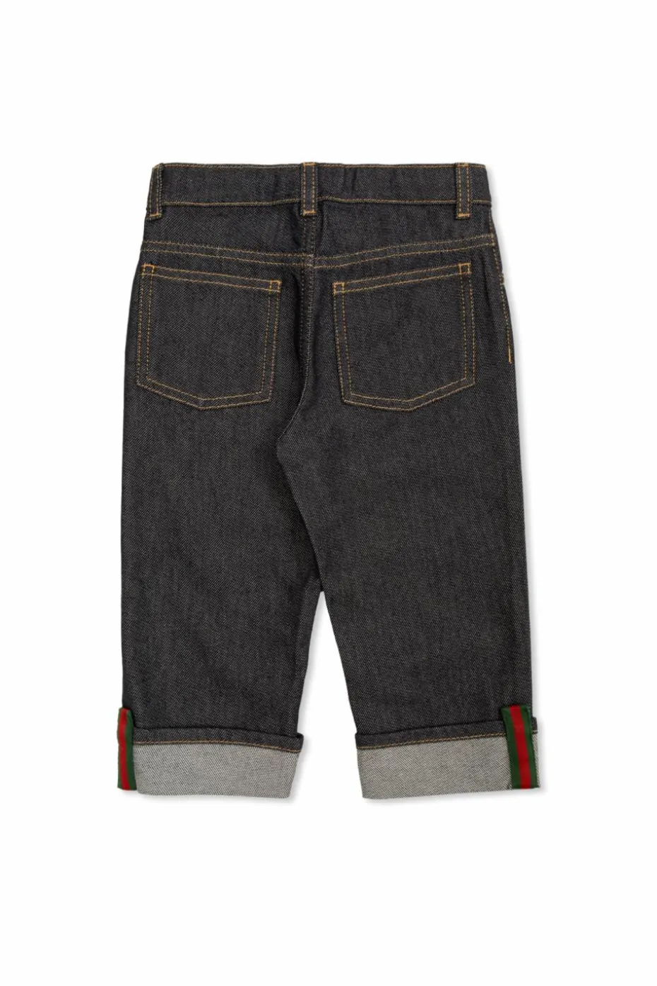 Gucci Kids NAVY BLUE Jeans with rolled-up legs
