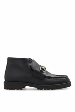 Gucci Kids NAVY BLUE Leather ankle boots