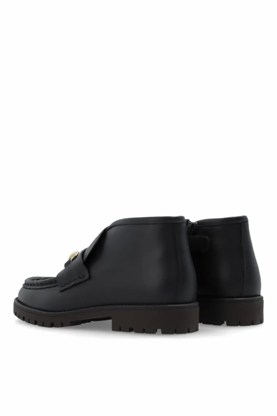Gucci Kids NAVY BLUE Leather ankle boots