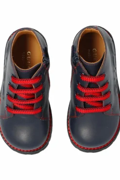 Gucci Kids NAVY BLUE Leather ankle boots