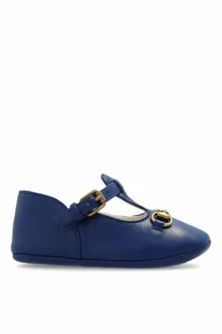 Gucci Kids NAVY BLUE Leather shoes