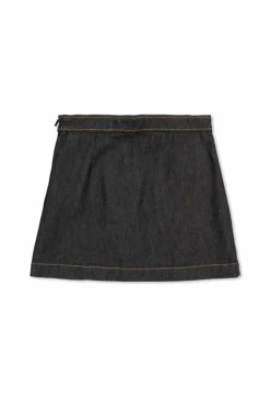 Gucci Kids NAVY BLUE Pleated denim skirt