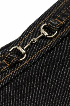 Gucci Kids NAVY BLUE Pleated denim skirt