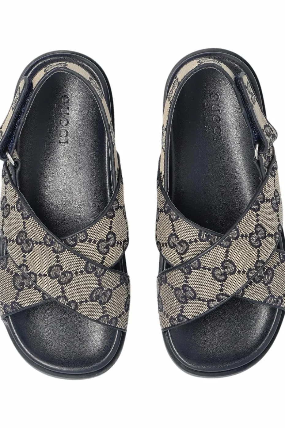Gucci Kids NAVY BLUE Sandals with GG pattern