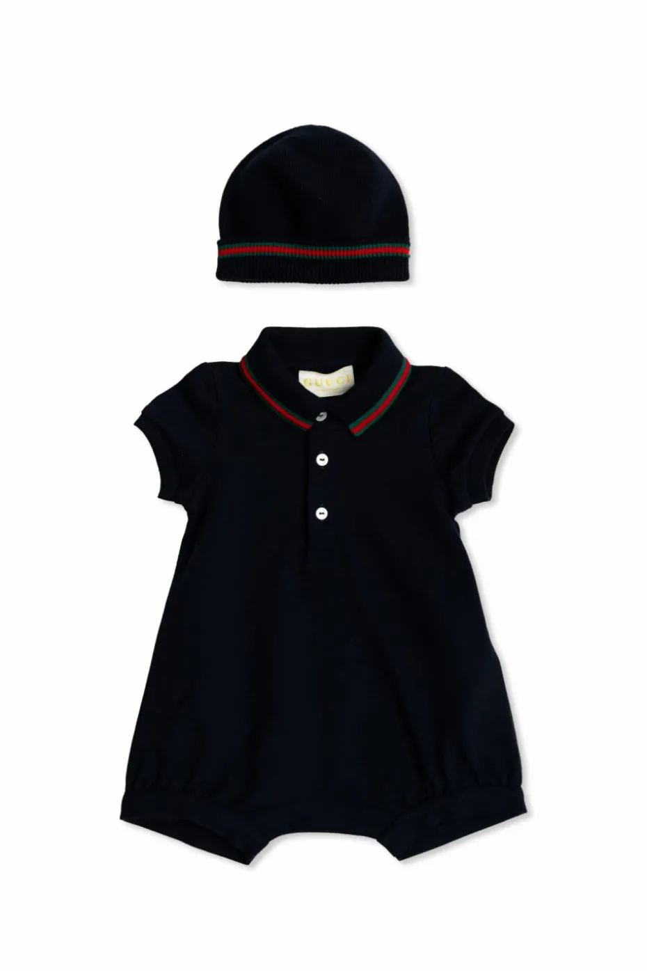 Gucci Kids NAVY BLUE Set: Hat and Bodysuit