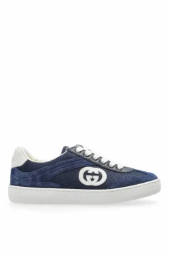 Gucci Kids NAVY BLUE Sneakers with logo