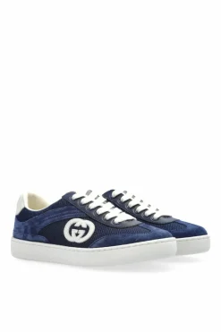 Gucci Kids NAVY BLUE Sneakers with logo