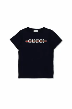 Gucci Kids NAVY BLUE T-shirt with logo