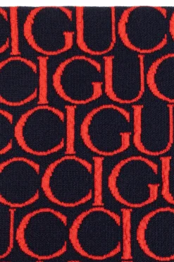 Gucci Kids NAVY BLUE Wool Scarf