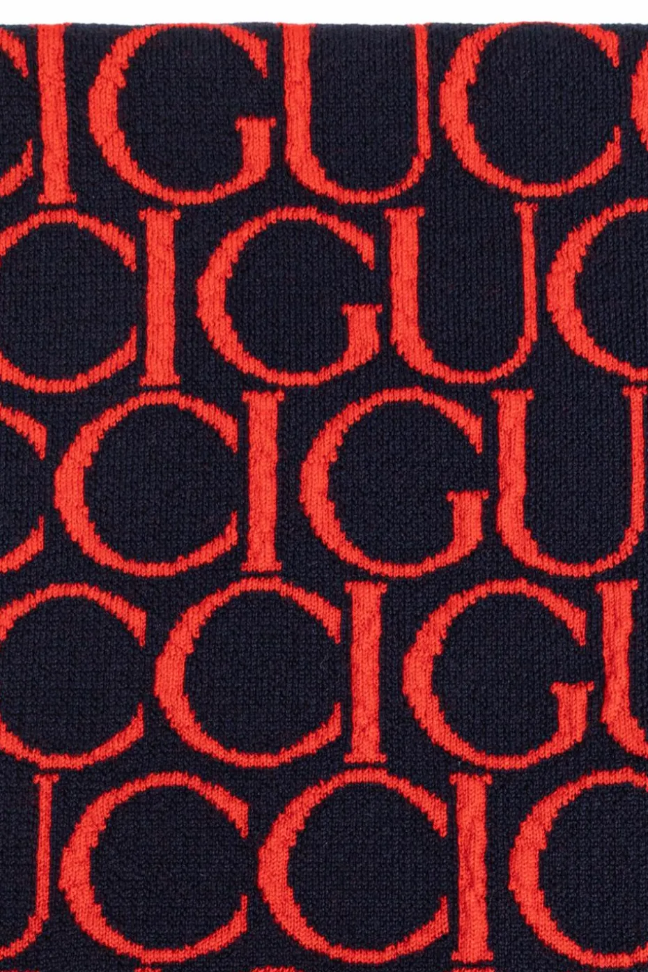 Gucci Kids NAVY BLUE Wool Scarf