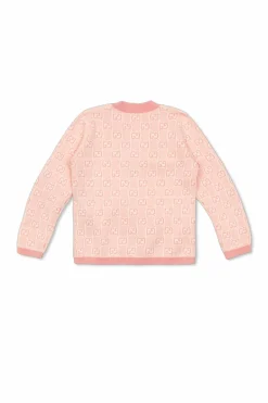 Gucci Kids PINK Cardigan with GG pattern