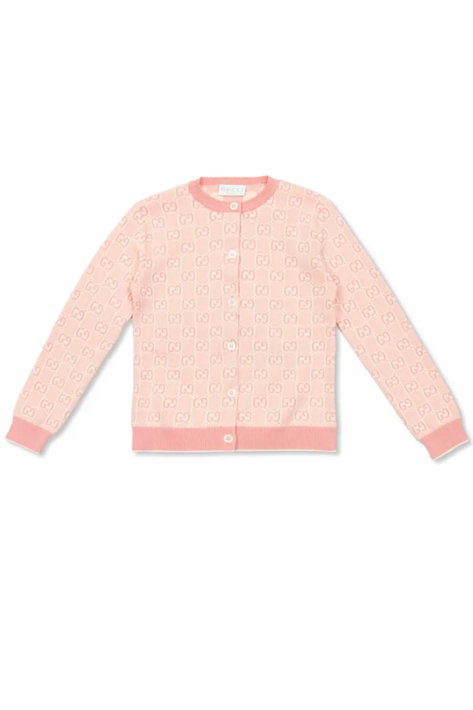 Gucci Kids PINK Cardigan with GG pattern