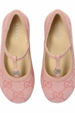 Gucci Kids PINK Monogram Ballerinas