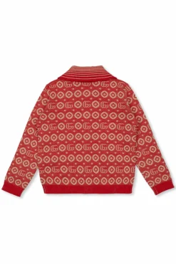 Gucci Kids RED Cardigan with logo