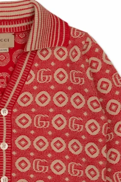 Gucci Kids RED Cardigan with logo