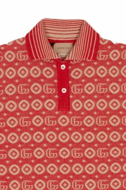 Gucci Kids RED Monogrammed polo shirt