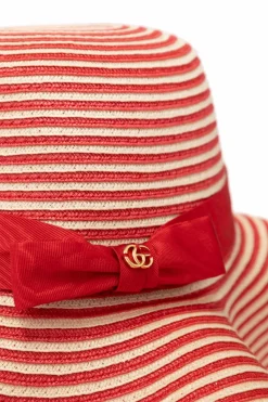 Gucci Kids RED Striped pattern hat