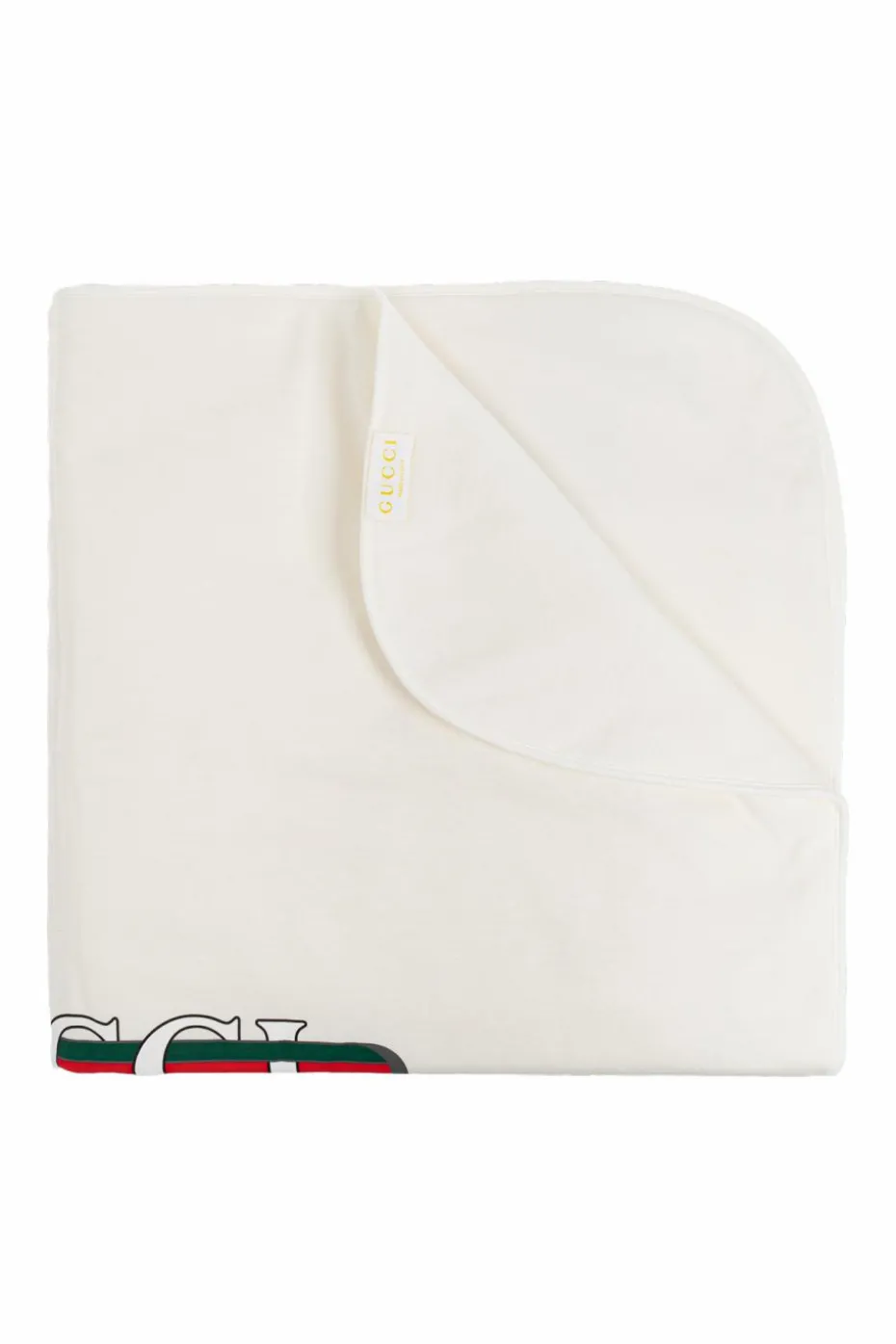Gucci Kids WHITE Cotton baby blanket