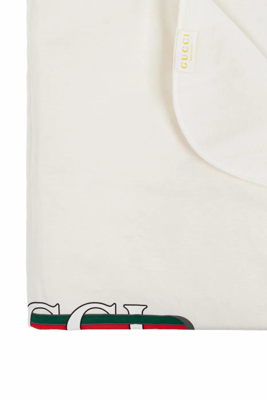 Gucci Kids WHITE Cotton baby blanket