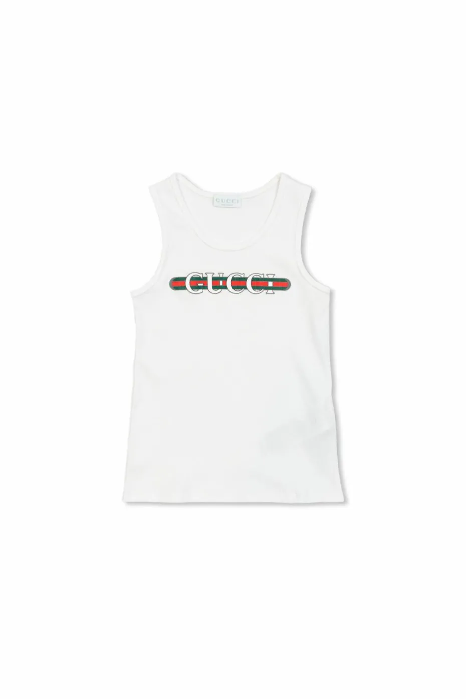 Gucci Kids WHITE Cotton top with logo