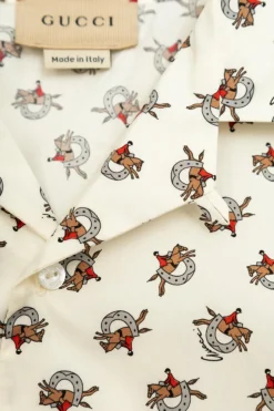 Gucci Kids WHITE Patterned shirt