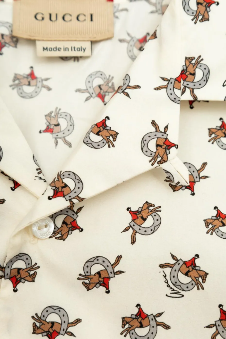 Gucci Kids WHITE Patterned shirt