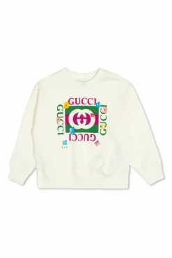 Gucci Kids WHITE Sweatshirt with colorful print