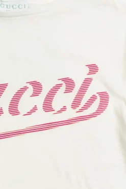 Gucci Kids WHITE T-shirt with printed logo