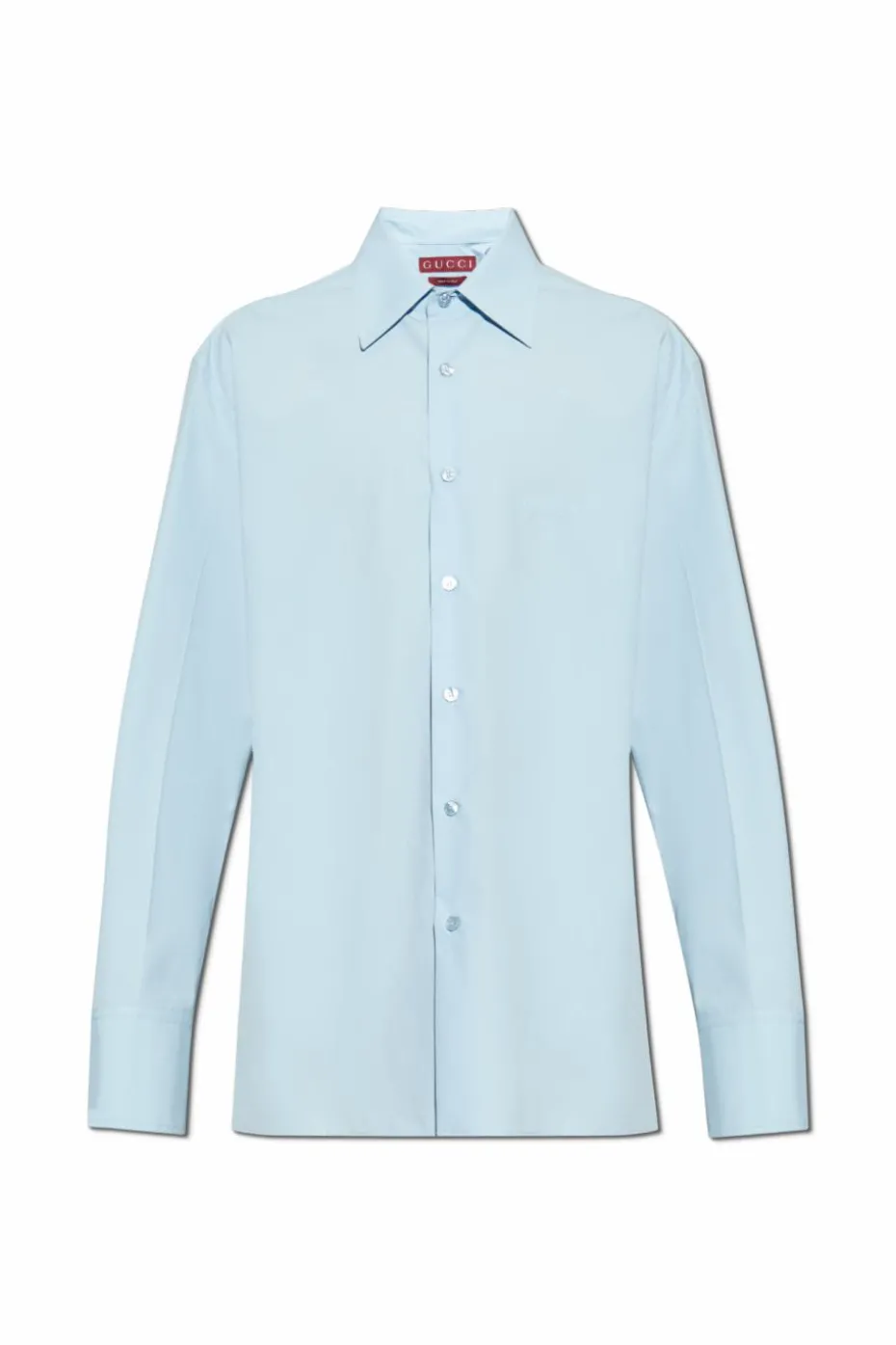 Gucci light blue Cotton shirt with embossed logo