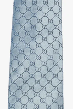 Gucci light blue Embroidered tie