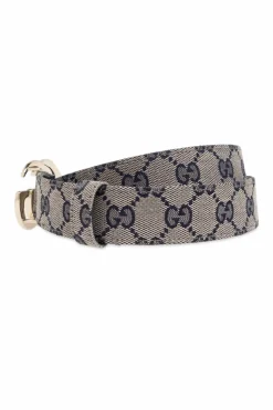 Gucci NAVY BLUE Belt with monogram