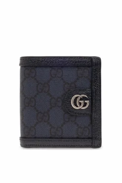 Gucci NAVY BLUE Folding wallet with logo