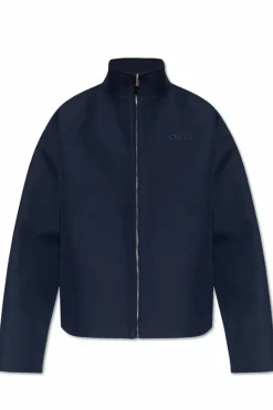 Gucci NAVY BLUE Jacket with logo