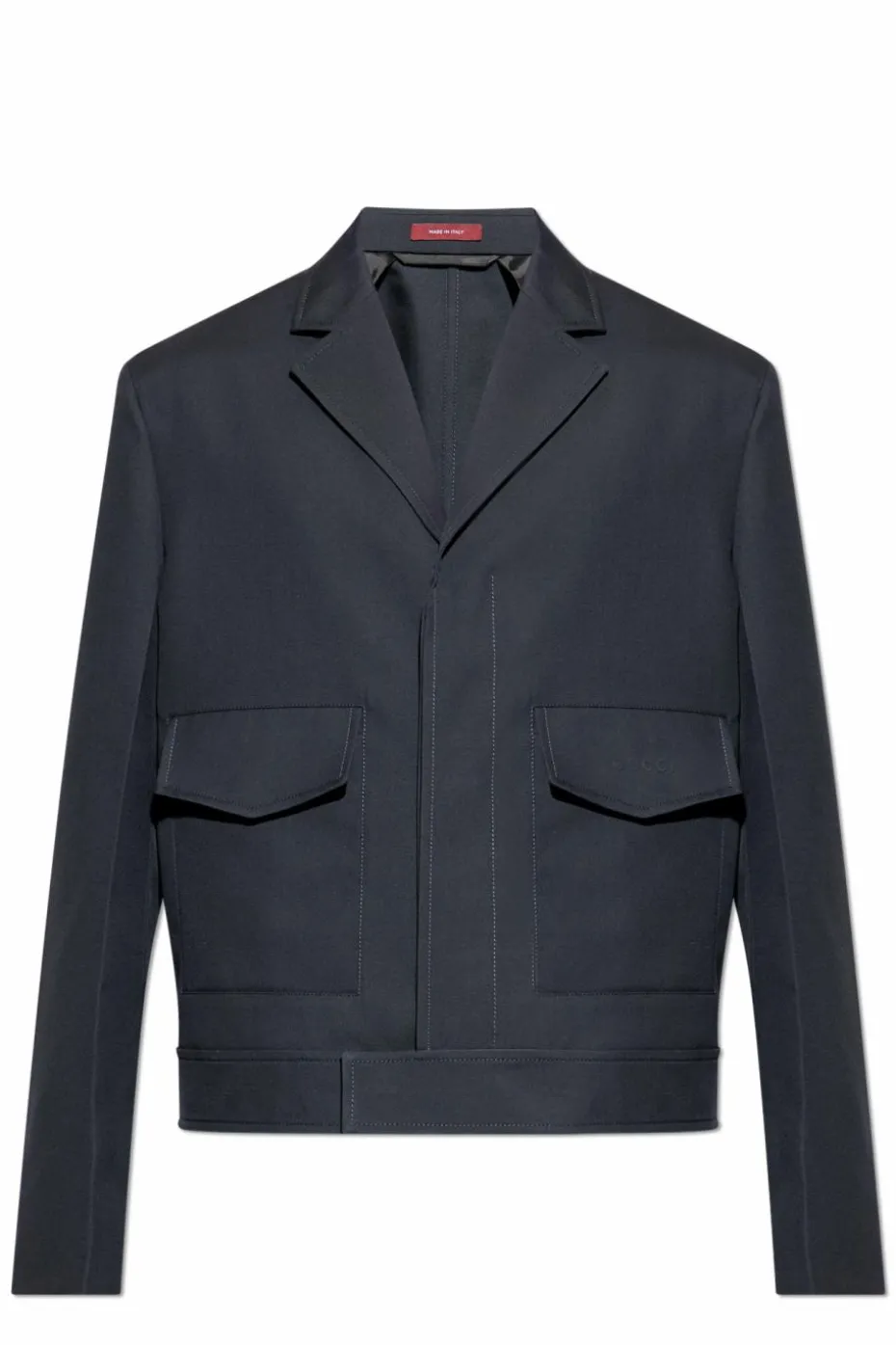 Gucci NAVY BLUE Jacket with embossed logo