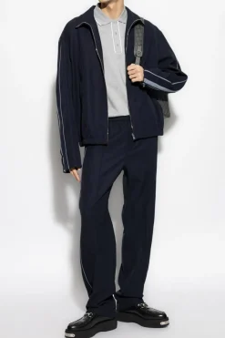 Gucci NAVY BLUE Jacket with embroidered logo