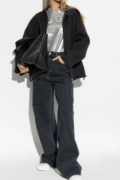 Gucci NAVY BLUE Jeans with wide legs